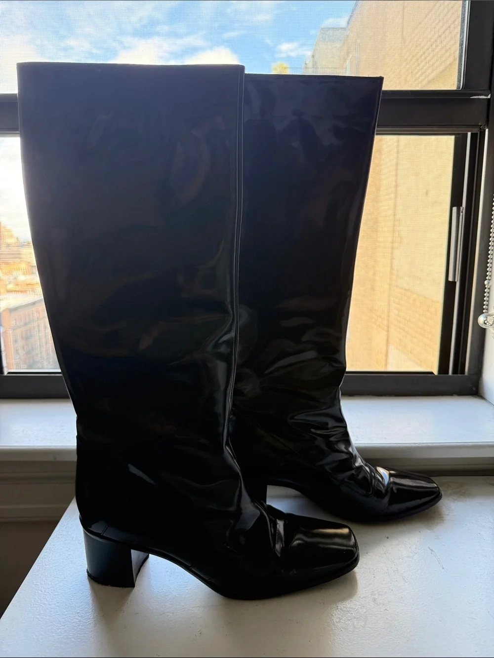 Marni Black Patent Knee-High Women's Boots sz 39.5